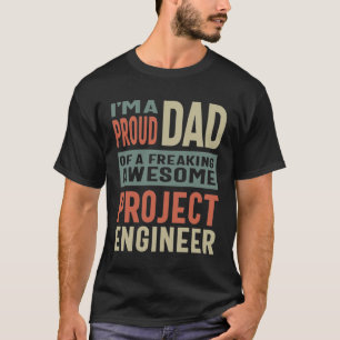 Camiseta Pai Orgulhoso de um Engenheiro de Projeto Incrível