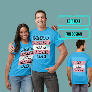 Camiseta Pai Orgulhoso de um Filho Trans