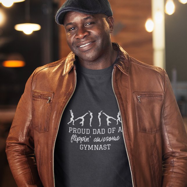 Camiseta Pai orgulhoso de um ginasta Incrível Incêndio (Criador carregado)