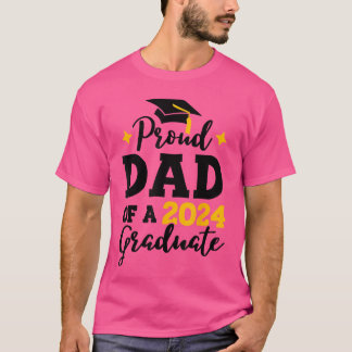 Camiseta Pai Orgulhoso de um Graduado da Turma de 2024 Seni