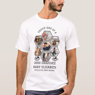 Camiseta Pai Orgulhoso de um Graduado de 20XX | Colagem de