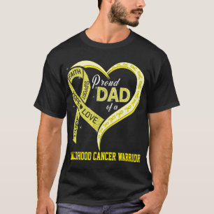 Camiseta Pai Orgulhoso De Um Guerreiro Cancer Da Infância