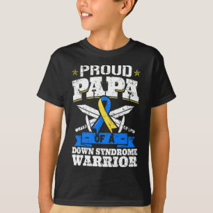 Camiseta Pai Orgulhoso De Um Guerreiro Com Síndrome De Down