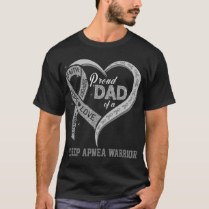 Camiseta Pai Orgulhoso De Um Guerreiro Da Apneia Do Sono