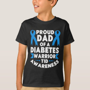 Camiseta Pai Orgulhoso De Um Guerreiro Da Diabetes Tipo De 