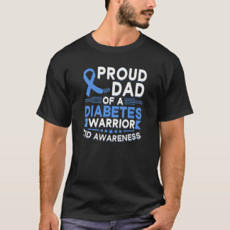 Camiseta Pai Orgulhoso De Um Guerreiro Da Diabetes Tipo De 