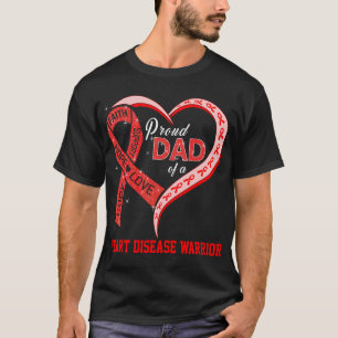 Camiseta Pai Orgulhoso De Um Guerreiro De Doenças Cardíacas