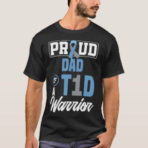 Camiseta Pai Orgulhoso De Um Guerreiro T1d Sensibilização P