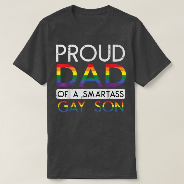 Camiseta Pai Orgulhoso De Um Hetero De Orgulho De Gay Ally  (Frente do Design)