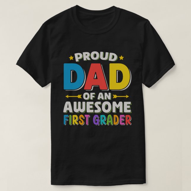 Camiseta Pai Orgulhoso De Um Incrível Primeiro Gráfico (Frente do Design)