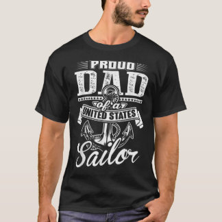 Camiseta Pai Orgulhoso De Um Marinheiro Dos Estados Unidos