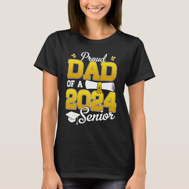 Camiseta Pai orgulhoso de um Pai Formando 2024 2024 1 (Frente)
