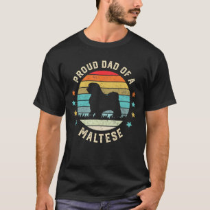 Camiseta Pai Orgulhoso De Um Pai Maltês De Cães De Pet Pa