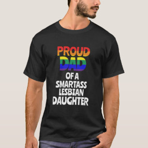 Camiseta Pai orgulhoso de um presente lésbica LGBT da filh