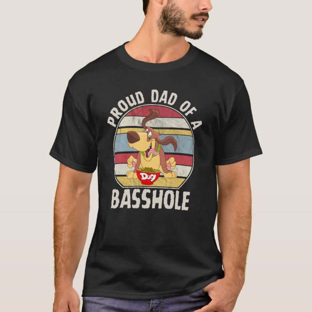 Camiseta Pai orgulhoso de um T-Shirt com Caça de Basshole (Frente)