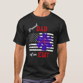 Camiseta Pai orgulhoso de uma bandeira do paramédico de EMT