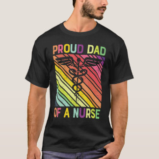 Camiseta Pai Orgulhoso De Uma Enfermeira Vida Enfermagem Rn