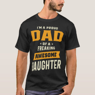 Camiseta Pai Orgulhoso De Uma Filha Incrível Engraçada Gif