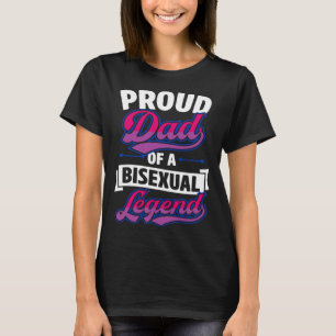 Camiseta Pai Orgulhoso De Uma Lenda Bissexual Cute Bi Orgul