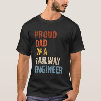 Camiseta Pai Orgulhoso De Uma Tipografia De Vintagem Do Eng