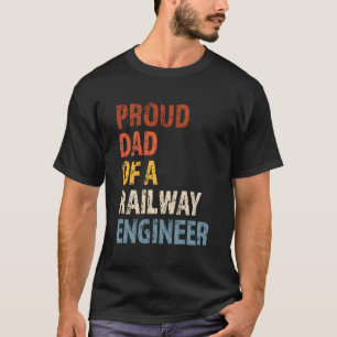 Camiseta Pai Orgulhoso De Uma Tipografia De Vintagem Do Eng