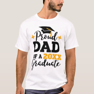 Camiseta Pai orgulhoso de uma torneira de boné de ouro neg