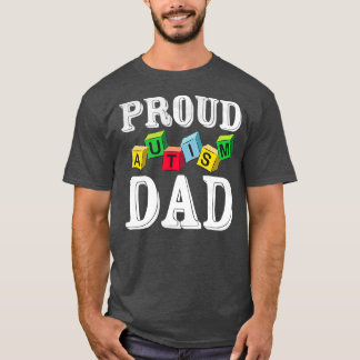 Camiseta Pai Orgulhoso do Autismo para Pai Autista de Crian