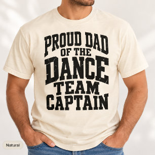 Camiseta Pai Orgulhoso do Capitão do Time de Dança