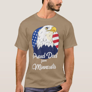Camiseta Pai Orgulhoso Do Dia de os pais Feliz De Minnesota