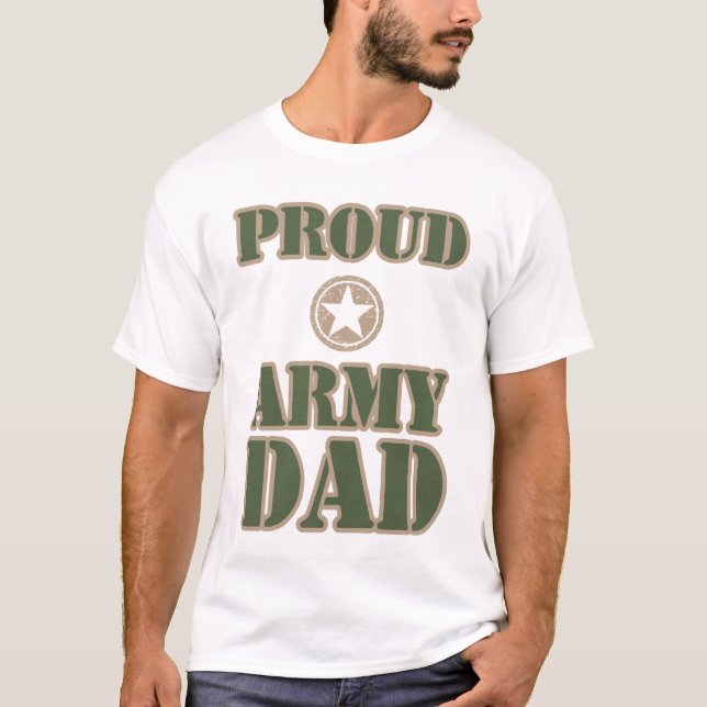 Camiseta Pai orgulhoso do exército (Frente)
