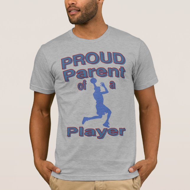Camiseta Pai orgulhoso do filho do basquetebol (Frente)
