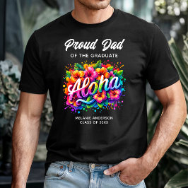 Camiseta "Pai Orgulhoso do Formando" Formatação de Aloha