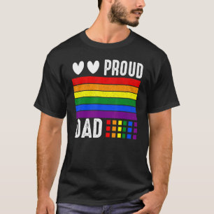 Camiseta Pai Orgulhoso Do Lgbt Rainbow Pride Flag Love Gay