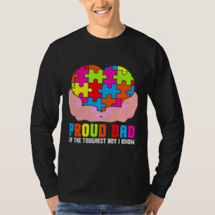Camiseta Pai Orgulhoso Do Mais Duro Autismo Dos Meninos