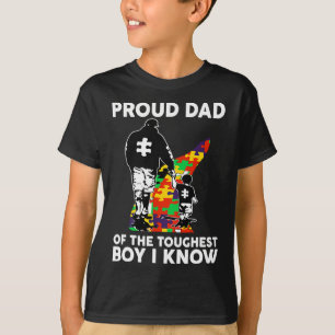 Camiseta Pai Orgulhoso Do Menino Mais Duro Que Conheço Auti