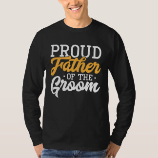 Camiseta Pai Orgulhoso do Noivo Festa de Casamento Engajame