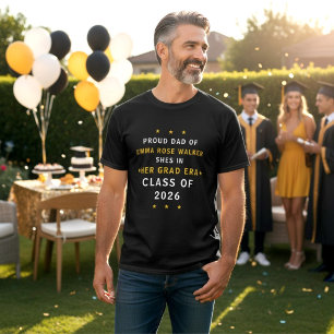 Camiseta Pai Orgulhoso Era de Graduada Turma de 2026