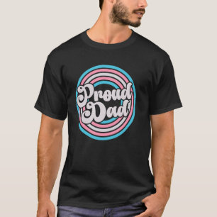 Camiseta Pai orgulhoso Groovy LGBTQ Transgender Pride Trans