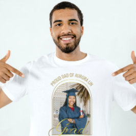 Camiseta Pai Orgulhoso Moderno da Turma Foto Personalizada 
