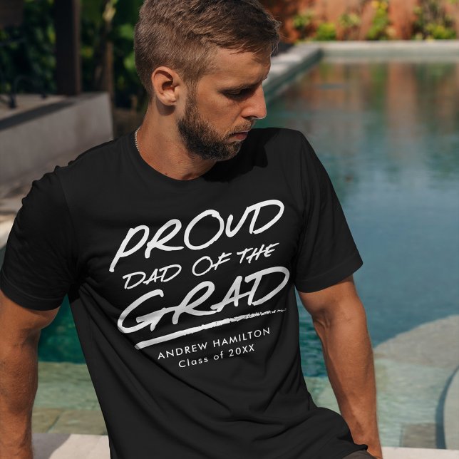 Camiseta Pai Orgulhoso Moderno do Formando (Criador carregado)