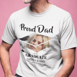 Camiseta Pai Orgulhoso Moderno Do Graduado | T-Shirt de Fot