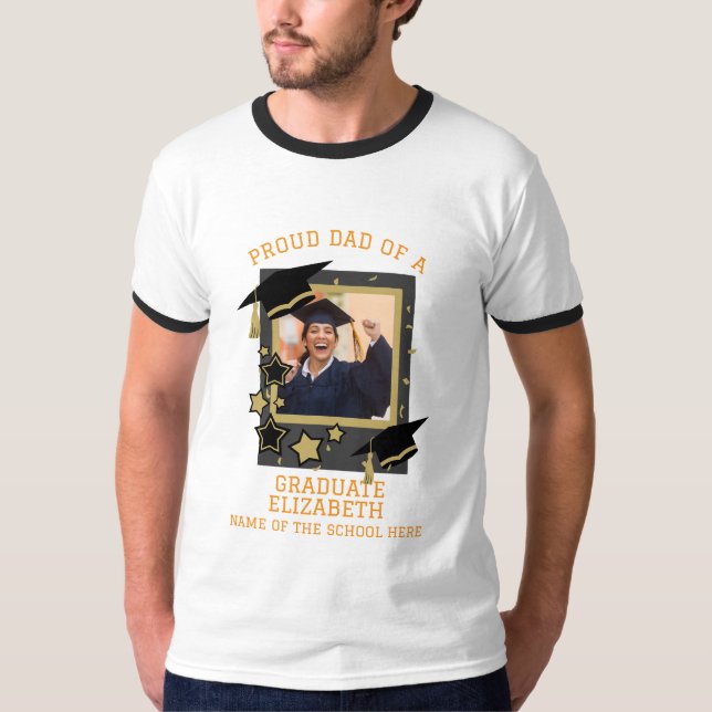 Camiseta Pai orgulhoso personalizado de uma foto de Formand (Frente)