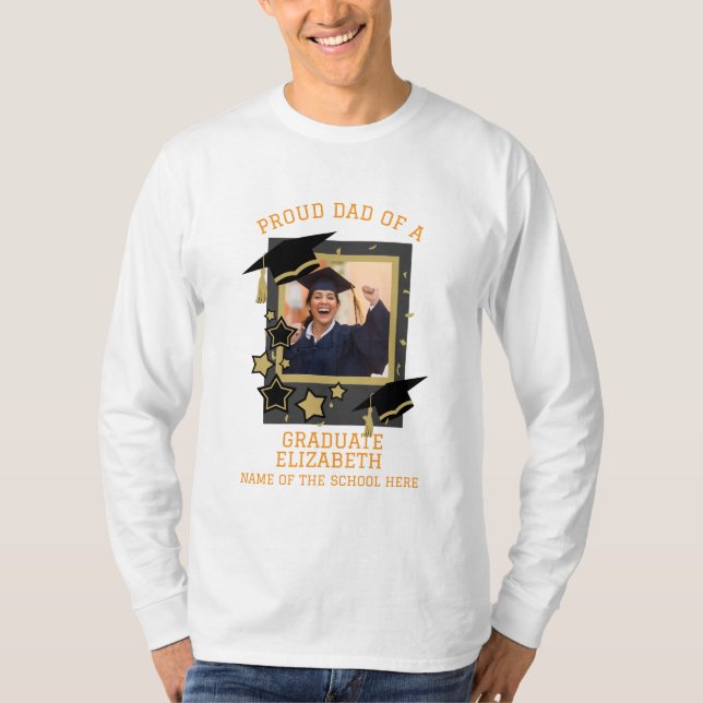 Camiseta Pai orgulhoso personalizado de uma foto de Formand (Frente)