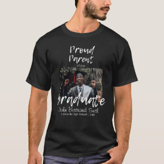 Camiseta Pai Orgulhoso Personalizado do Estudante Formando