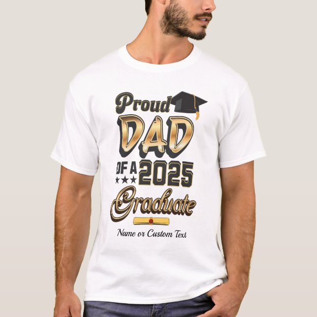 Camiseta Pai Ortográfico personalizado de um Formando 2025  (Frente)