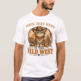 Camiseta Pai ou Mãe de Gato Personalizado Western Cowboy