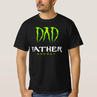 Camiseta Pai Padre Energy Monster Feliz Tshir Do Dia Do Pai