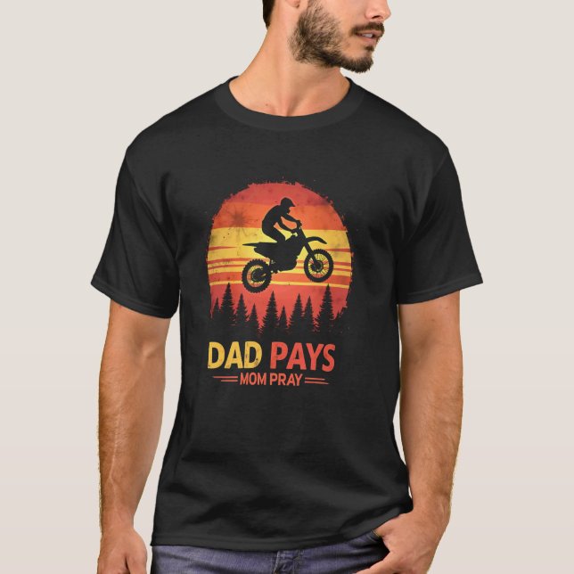 Camiseta Pai Paga Mãe Reza (Frente)