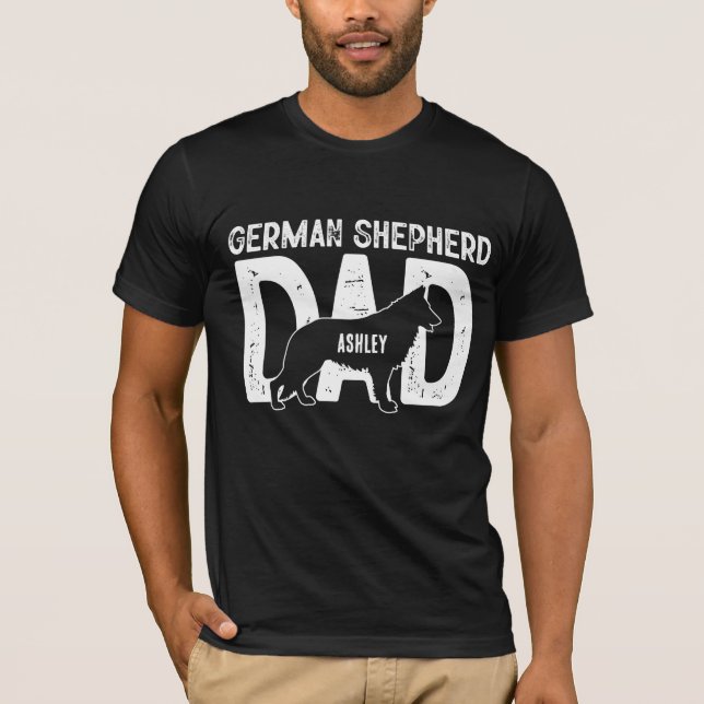 Camiseta Pai Pai Cão german shepherd (Frente)