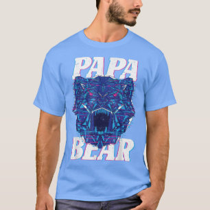 Camiseta Pai Pai Da Família Urso Papá Animal Papá Urso